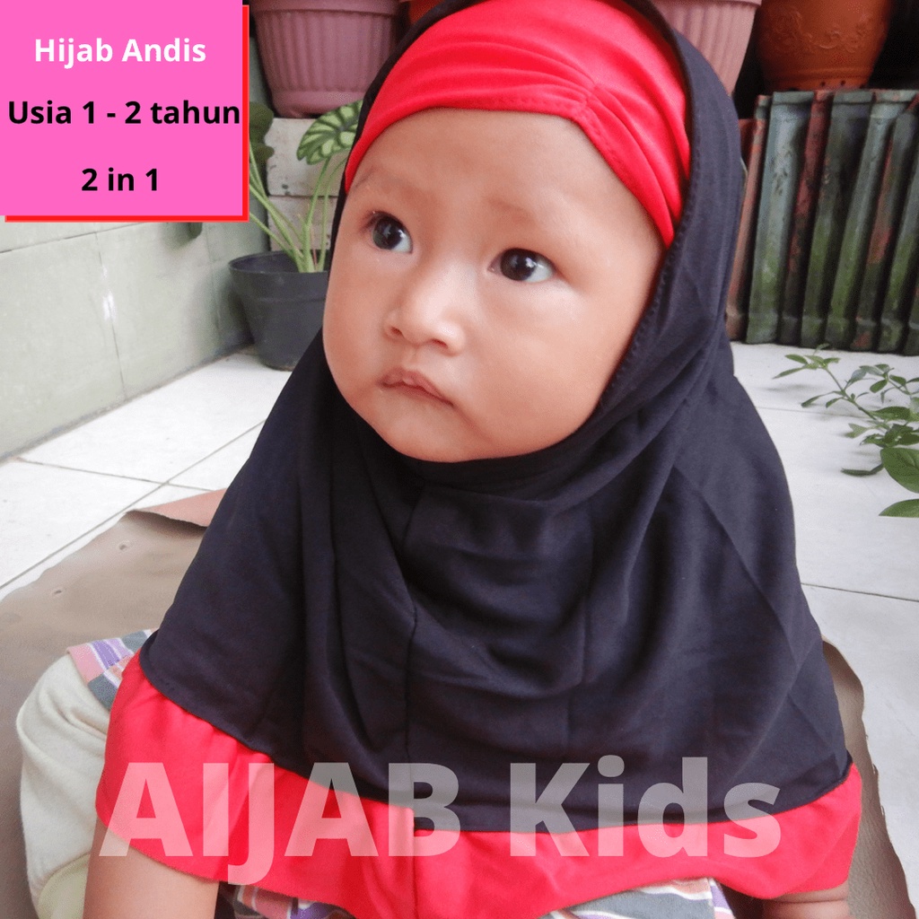 Cuci gudang  AIJAB Kids Andis - Hijab kerudung anak perempuan balita jersey krudung anak kecil