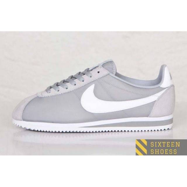 nike cortez gray nylon