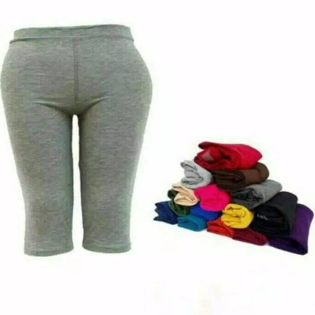 Legging Kaos Jumbo Pendek / Legging Rayon