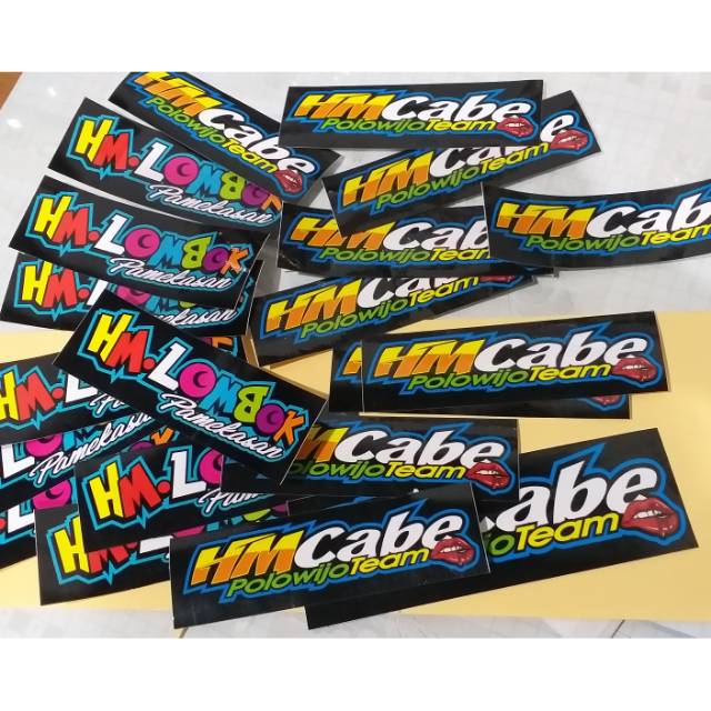 STICKER DECALPRINT HM LOMBOK HM CABE TRUK TRUCK