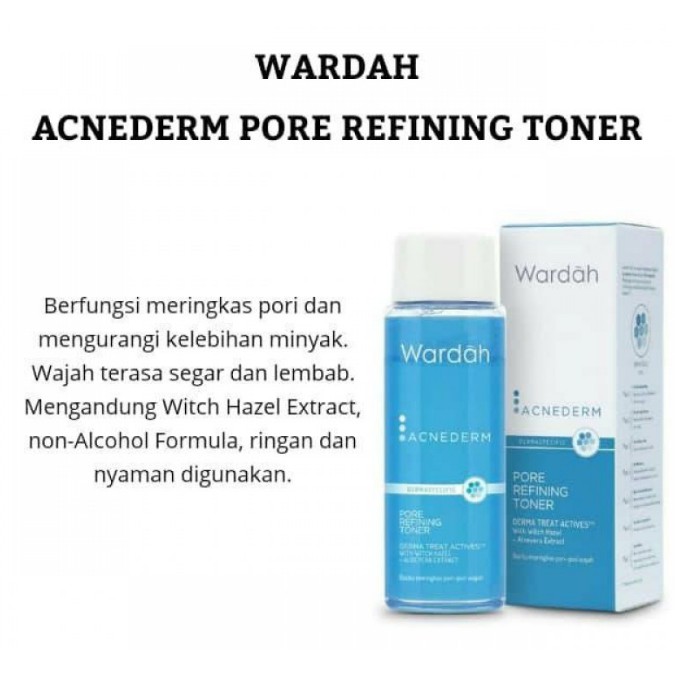 Wardah Acnederm Series Cleanser Toner Gel Face Powder