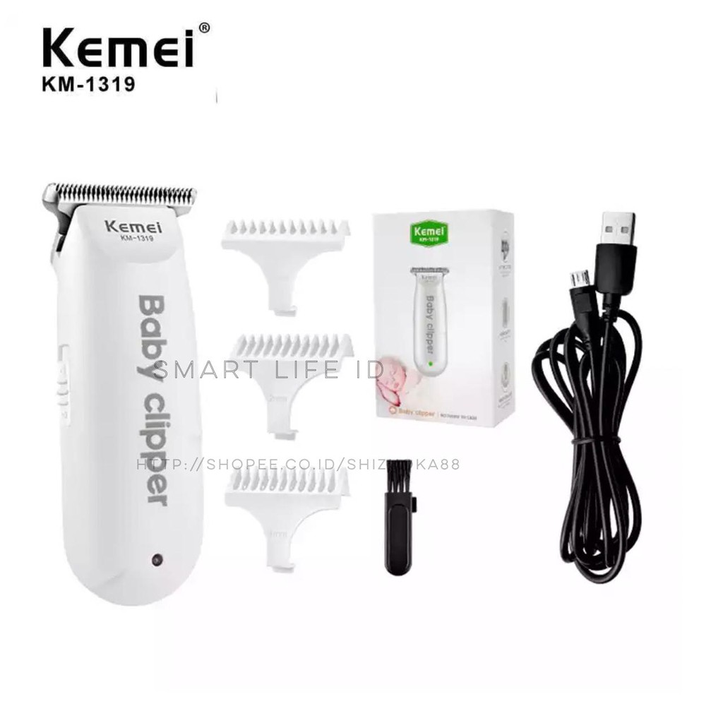 Kemei KM 1319 Alat Cukur Rambut Cukuran Bayi Anak Elektrik Baby Hair Clipper Trimmer Razor KM-1319