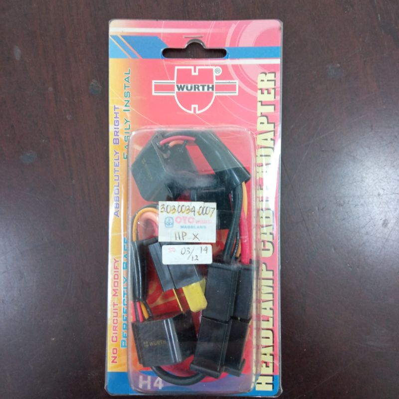 Kabel set H4-Headlamp H4-Adaptor kabel WURTH