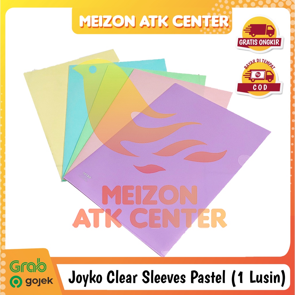 

JOYKO MAP L Plastik Clear Sleeves CS-11- F4 PASTEL COLOR [1 PACK]