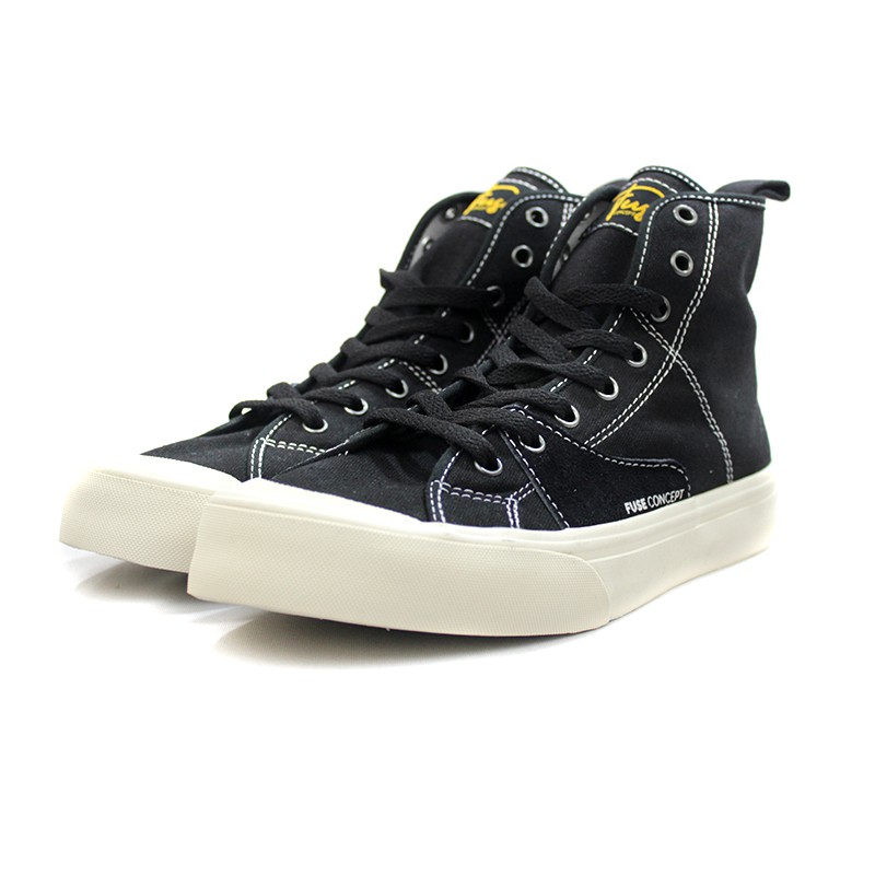SEPATU CANVAS FUSE CONCEPT INFUSE HIGH BLACK WHITE