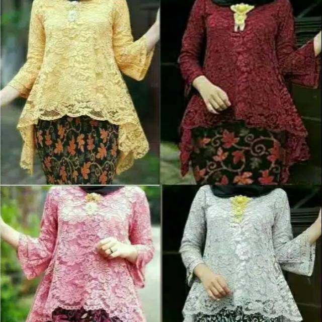 BISA COD Atasan  kebaya brukat  rinjani set brokat 