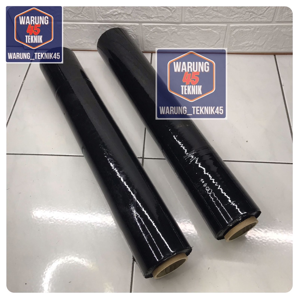 PLASTIK WRAP WRAPPING WRAPING HITAM STRECH FILM 50 cm x 200 m x 17 mic METERAN FULL