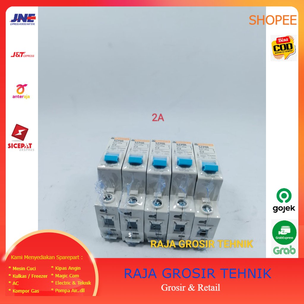 MCB Listrik 2A SZMR/ MCB 2 Amper