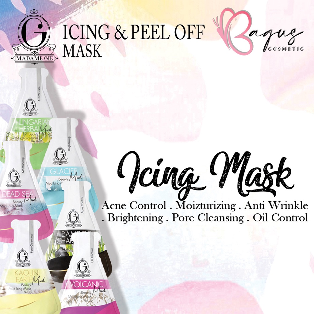 ⭐BAGUS⭐ MADAME GIE BEAUTY ICING MASK / PEEL OFF MASK / JELLY MASK | Get Mini Ready Masker Lumpur Wajah