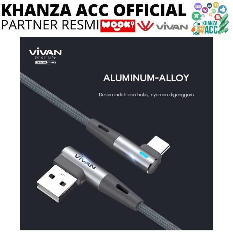 KHANZAACC Kabel Data Gaming VIVAN BWC100 / BWC100S TYPE C Fast Charging 3A