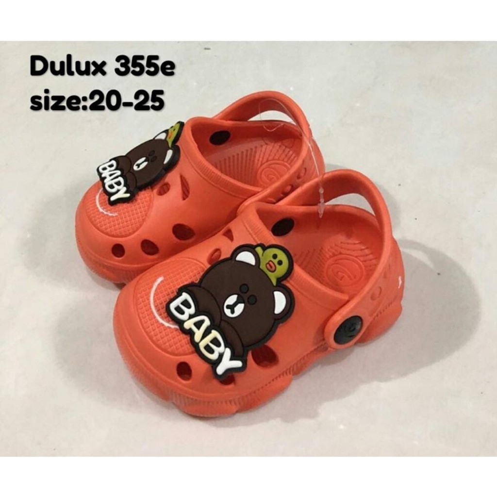 DX-355E Sandal Baim Anak Laki Laki Cowok Karakter Beruang Baby Merek Dulux Ukuran 20-25