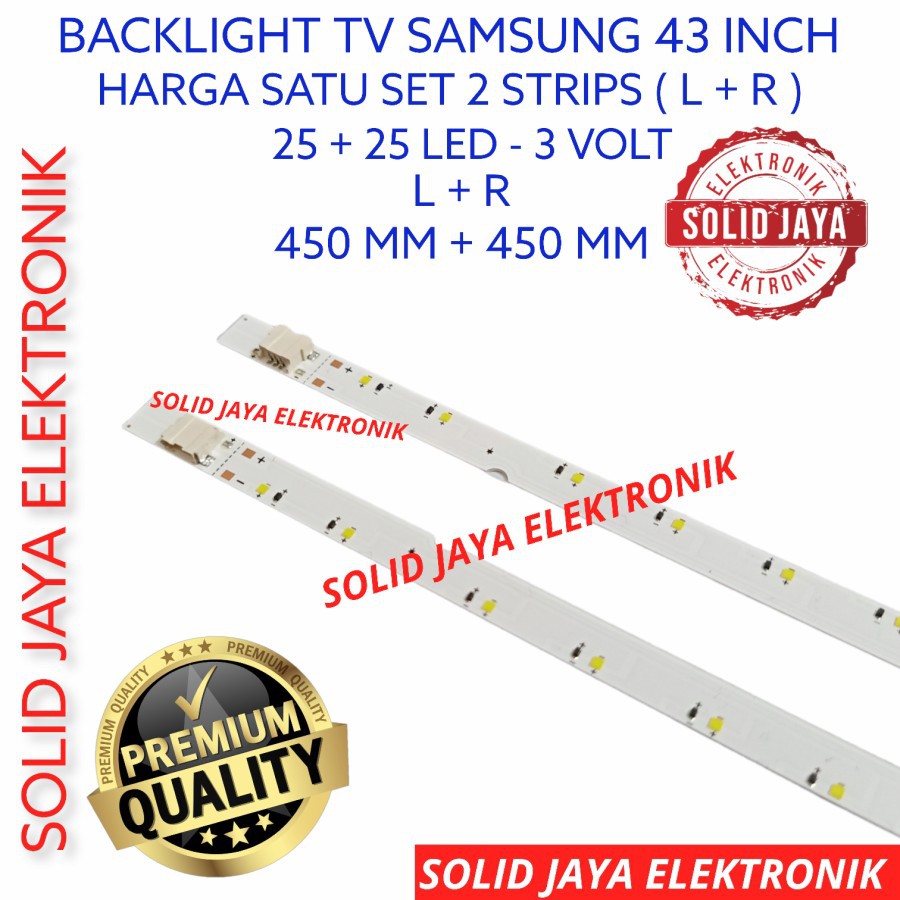 BACKLIGHT TV LED SAMSUNG 43 INC UA 43K5100 UA-43K5100 UA43K5100 43K 5100 LAMPU BL MODEL SMD LIDI STRIP STRIPS 3V 50K 50LED 50 KANCING LED LAMPU 2 BATANG 43K 43INCH 43INC 43IN 43 INCH IN SMD LIDI BERAS STRIP