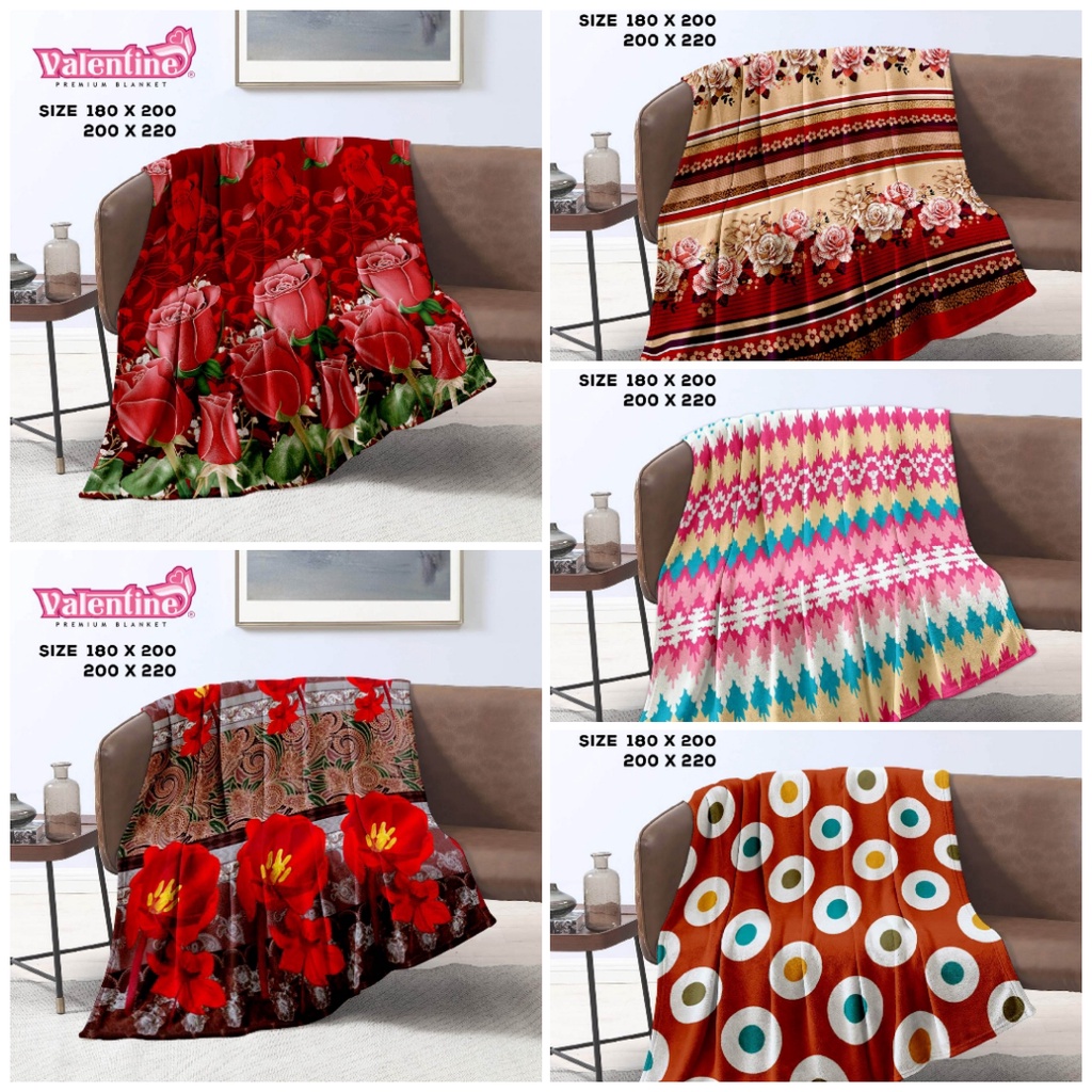 Selimut Bulu Dewasa Tebal Valentine 180 x 200