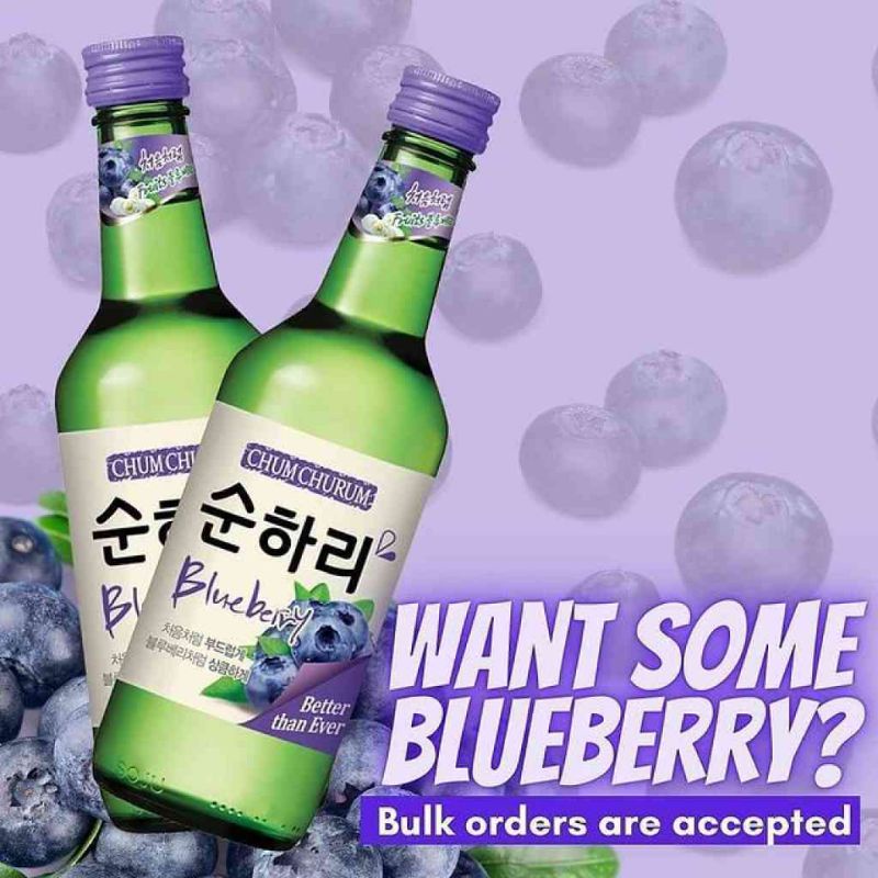 Chumchurum Blueberry Chum Churum Blueberry Soju Korea Blueberry 360 ml Botol Soju Blueberry chumchurum Korea soju blueberry 360ml bottle import soju