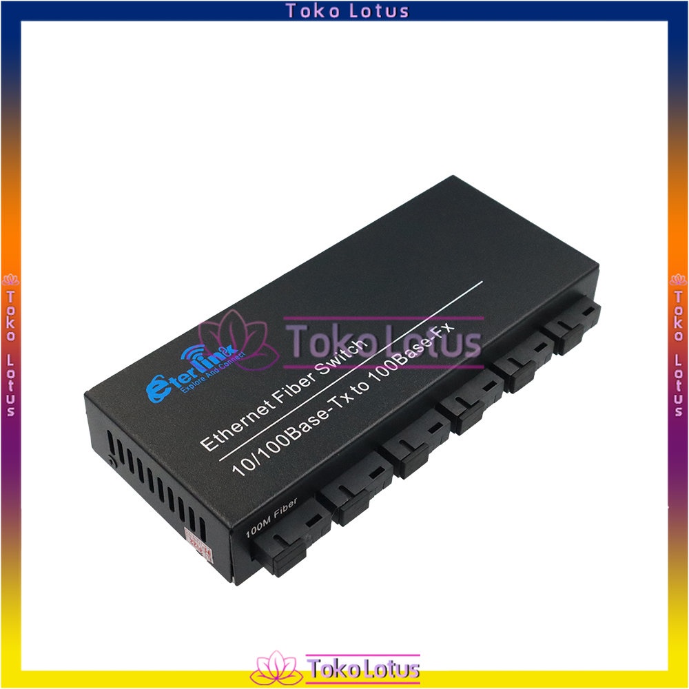 Media Converter 10-100 6 Port FO 2 Port LAN