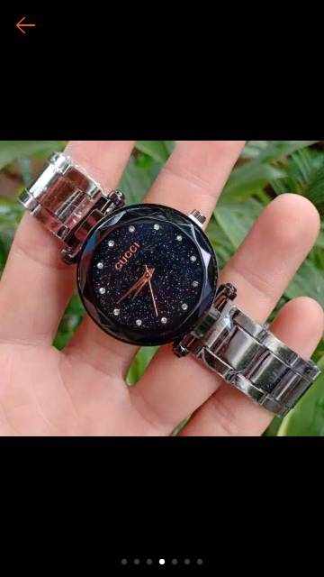 Jam tangan kaca kristal Rante stainless