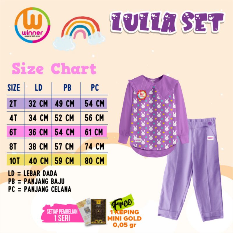 lulla set setelan lulla winkid