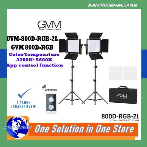 Lampu Video LED Studio Vlog GVM GVM-800D-RGB-2L GVM 800D-RGB RESMI