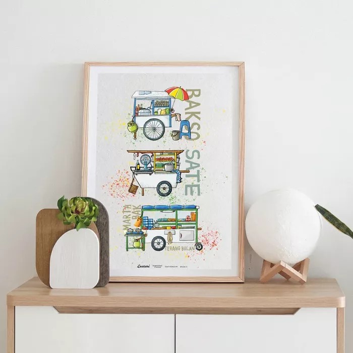 

Street Food Art Print A3 Size 29.7x42 cm - No Frame