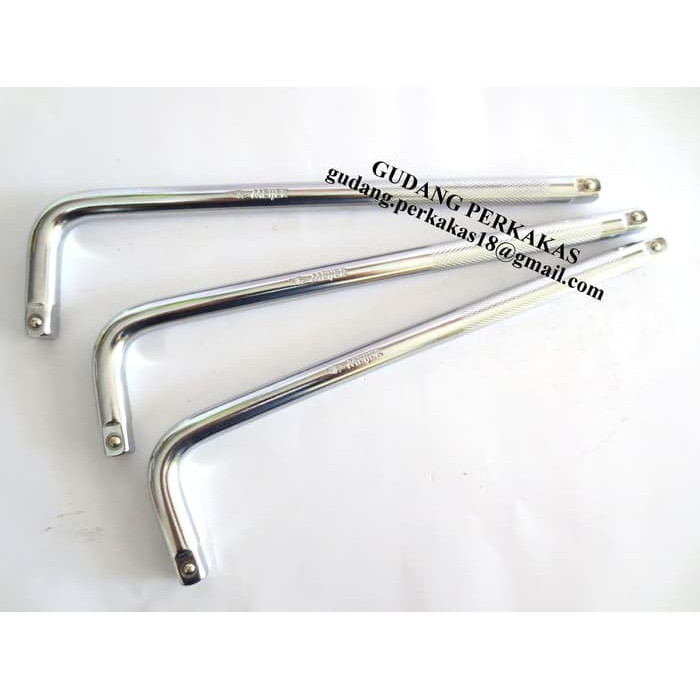 PROMO Stang Soket / Pegangan Kunci Sok / Stang Sok L Kepala 1/2" x 10"