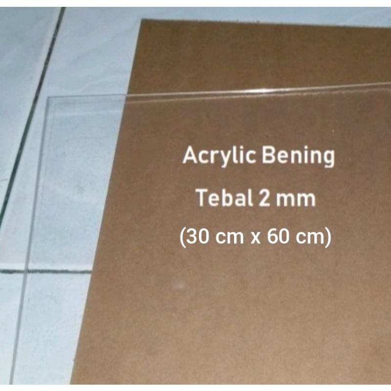 

Akrilik Potongan Ukuran 30cm x 60cm Tebal 2mm Bening / Acrylic Murah Potongan Lembaran Kecil