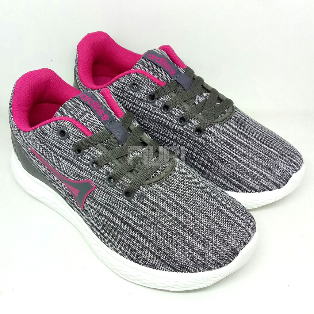 FIURI - ARDILES ORIGINAL - DRESROSA 37-40 GREY PINK - SEPATU KETS WANITA - SEPATU SNEAKERS WANITA - SEPATU OLAHRAGA SPORT WANITA - SEPATU CASUAL - SEPATU JOGGING LARI FITNESS GYM SENAM WANITA - SEPATU ANAK PEREMPUAN CEWEK-SEPATU SEKOLAH BERTALI SD SMP SMA