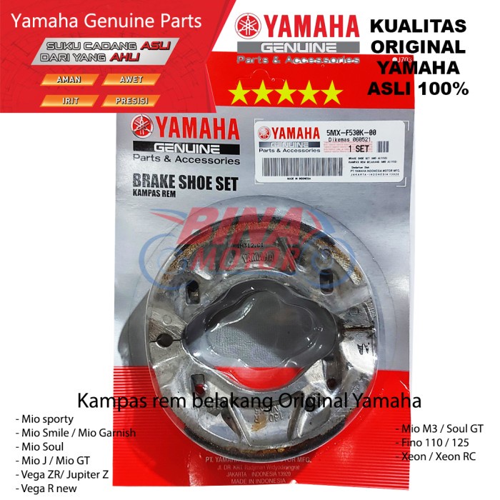 Kampas Rem Belakang Pirodo Mio Sporty Garnish Smile Nouvo Original