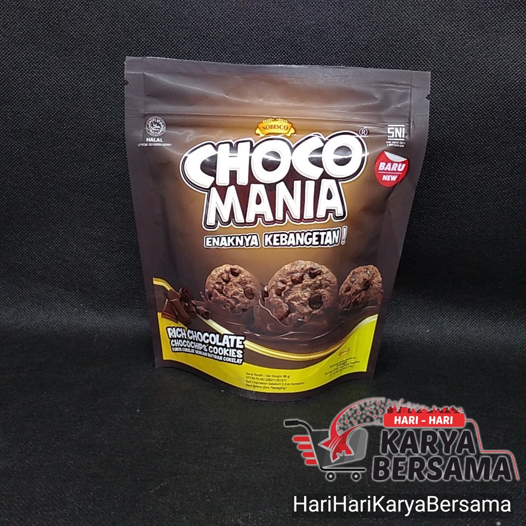 

BISKUIT CHOCO MANIA RICH CHOCOLATE CHOCOCHIPS COOKIES POUCH 69GR