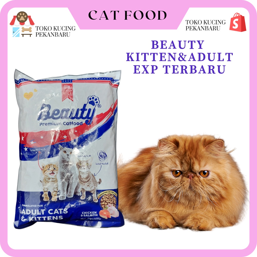 Makanan Kucing Beauty 1KG Adult Kitten Premium makanan kucing persia