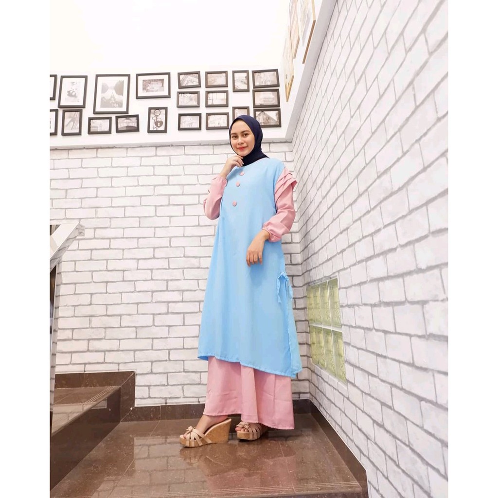 The best - Baju Gamis Wanita Zahina Dress 2in1