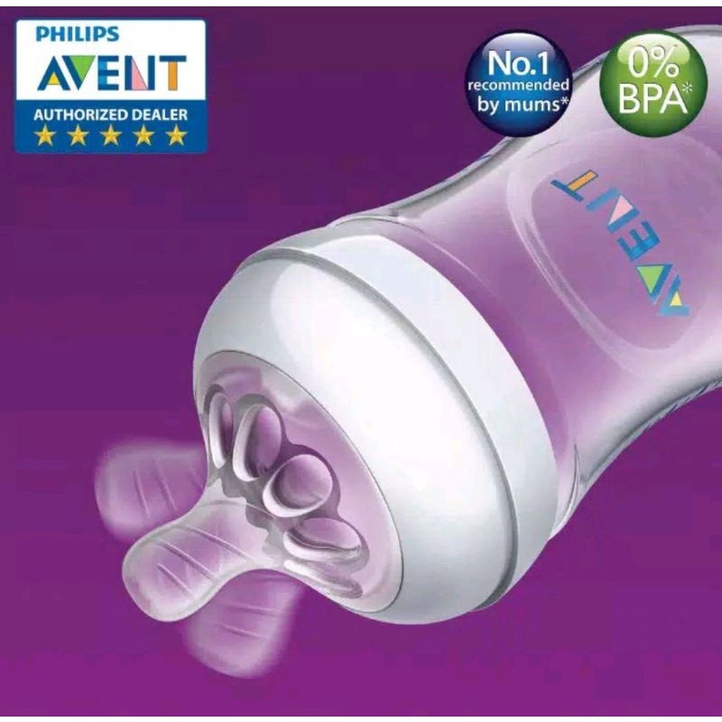 Avent botol natural 125ml SCF690/13 / botol susu wide neck 125ml