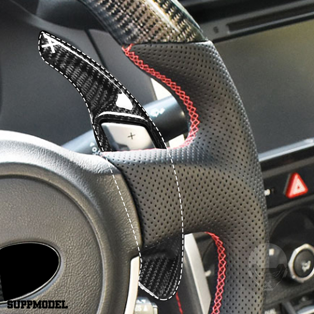 Smodel 2pcs / Set Paddle Shifter Carbon Fiber Hitam Anti Gores / Korosi Untuk Mobil Toyota 86