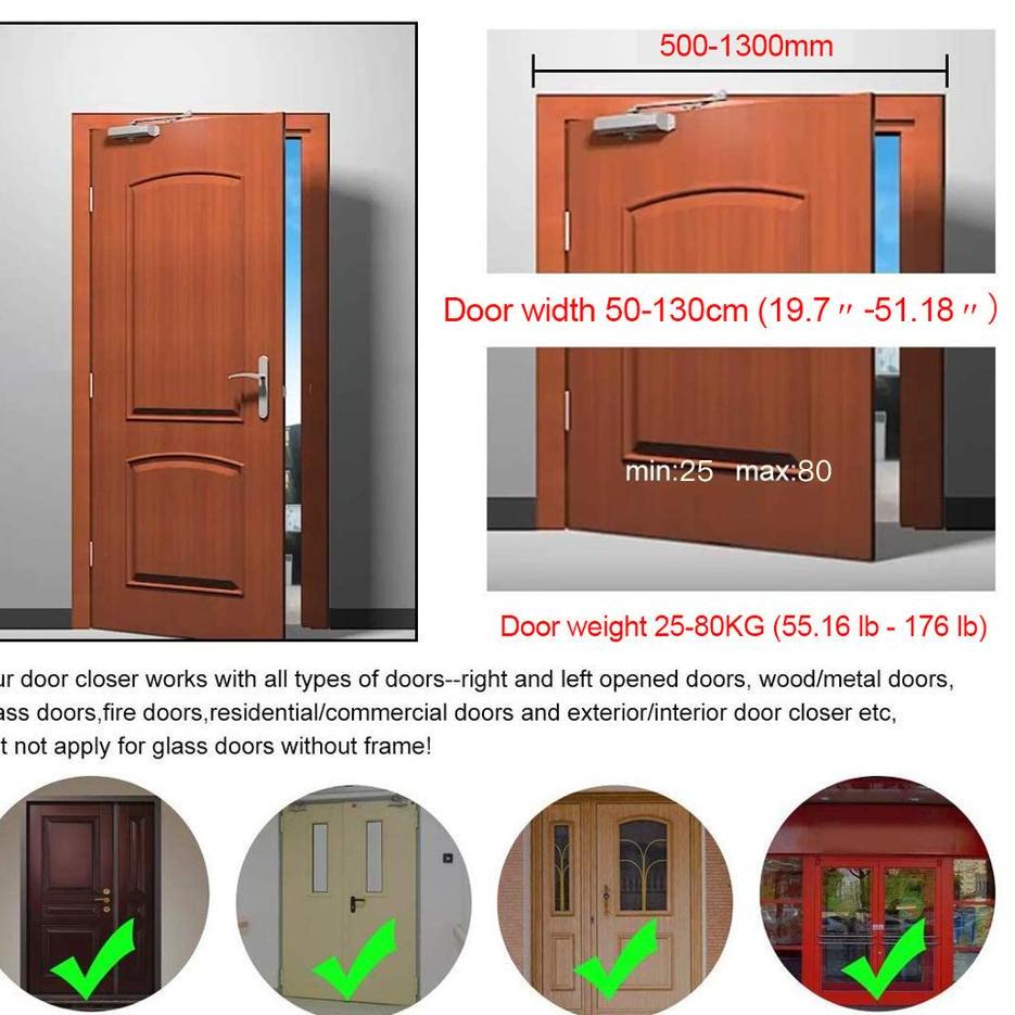 Paling Diminati.. Otomatis DOOR CLOSER /Door Closer - Penutup Pintu Otomatis  180 Derajat tutup pint