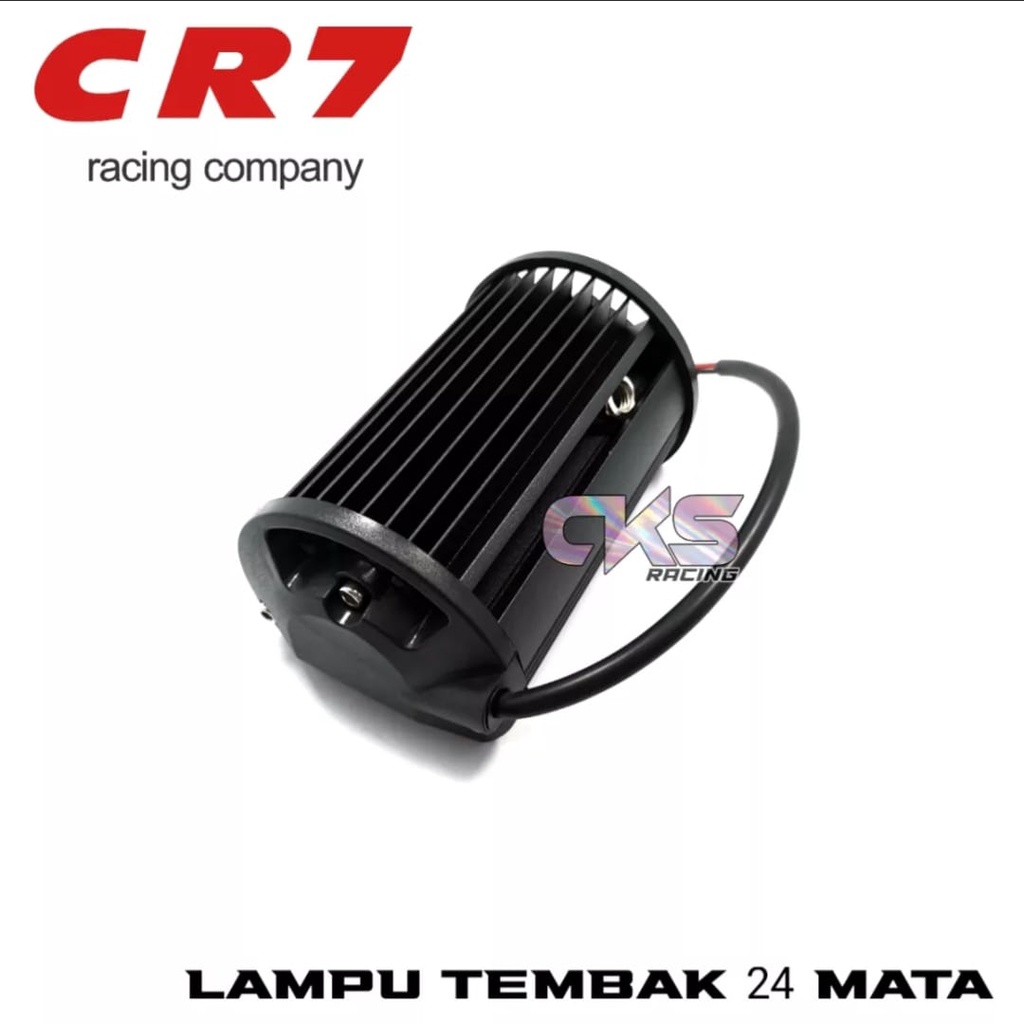 Lampu tembak sorot CR7 LED bar cree CWL 24 mata 2 susun LED motor mobil 24 titik lamp tembak