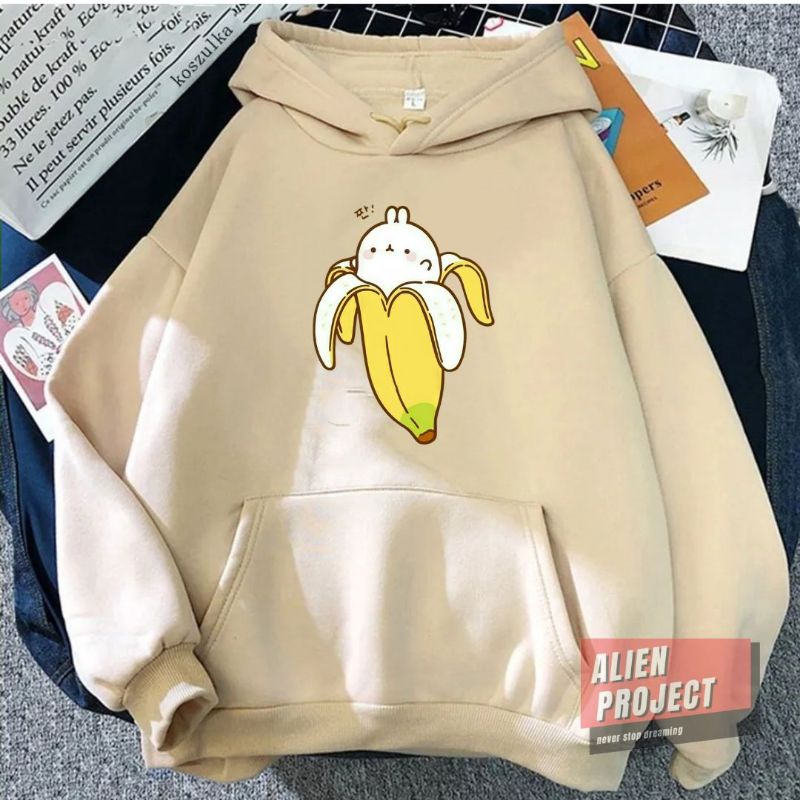 Alien Project Hoodie Banana Hoodie cewek Hoodie Wanita