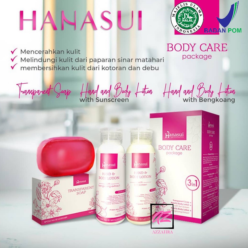 HANASUI Body Care Pakage - 3pcs ( Paket Hanasui )