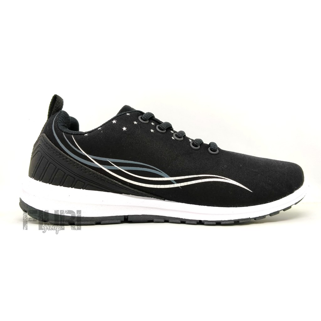 FIURI - Ando Original - HONEY BEE 33-40 Hitam Putih - Sepatu Kets Wanita - Sepatu Sneakers Wanita - Sepatu Olahraga Sport Wanita - Sepatu Casual - Sepatu Jogging Lari Fitness Gym Senam Wanita Cewek - Sepatu Sekolah Bertali SD SMP SMA-2