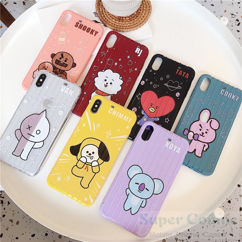 Casing Soft Case Silikon Desain Karakter BTS VAN TATA RJ