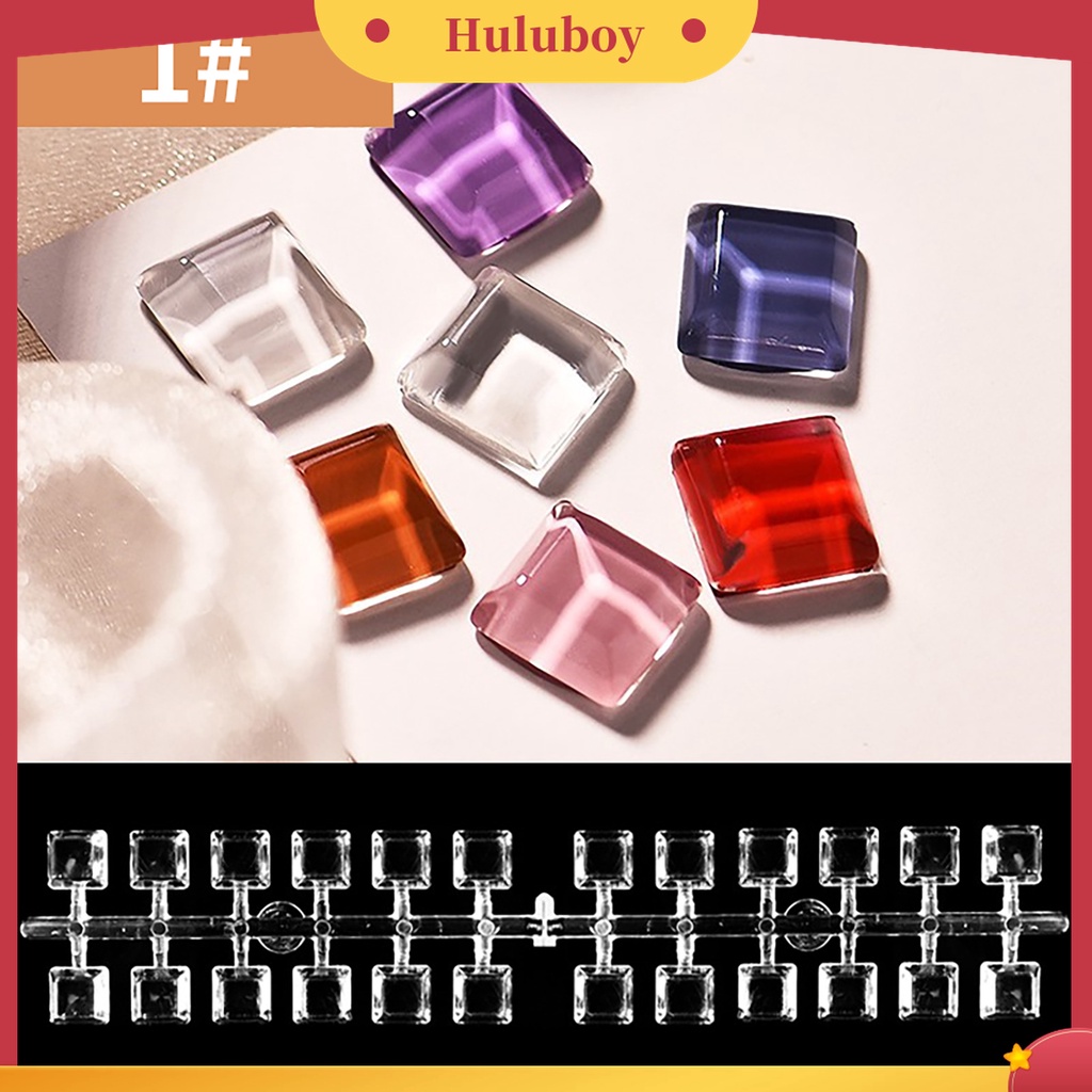 Huluboy Huluboy♡ 24pcs / Set Stik Display Kuku Palsu Transparan Aneka Bentuk Untuk Latihan Nail Art / Manicure