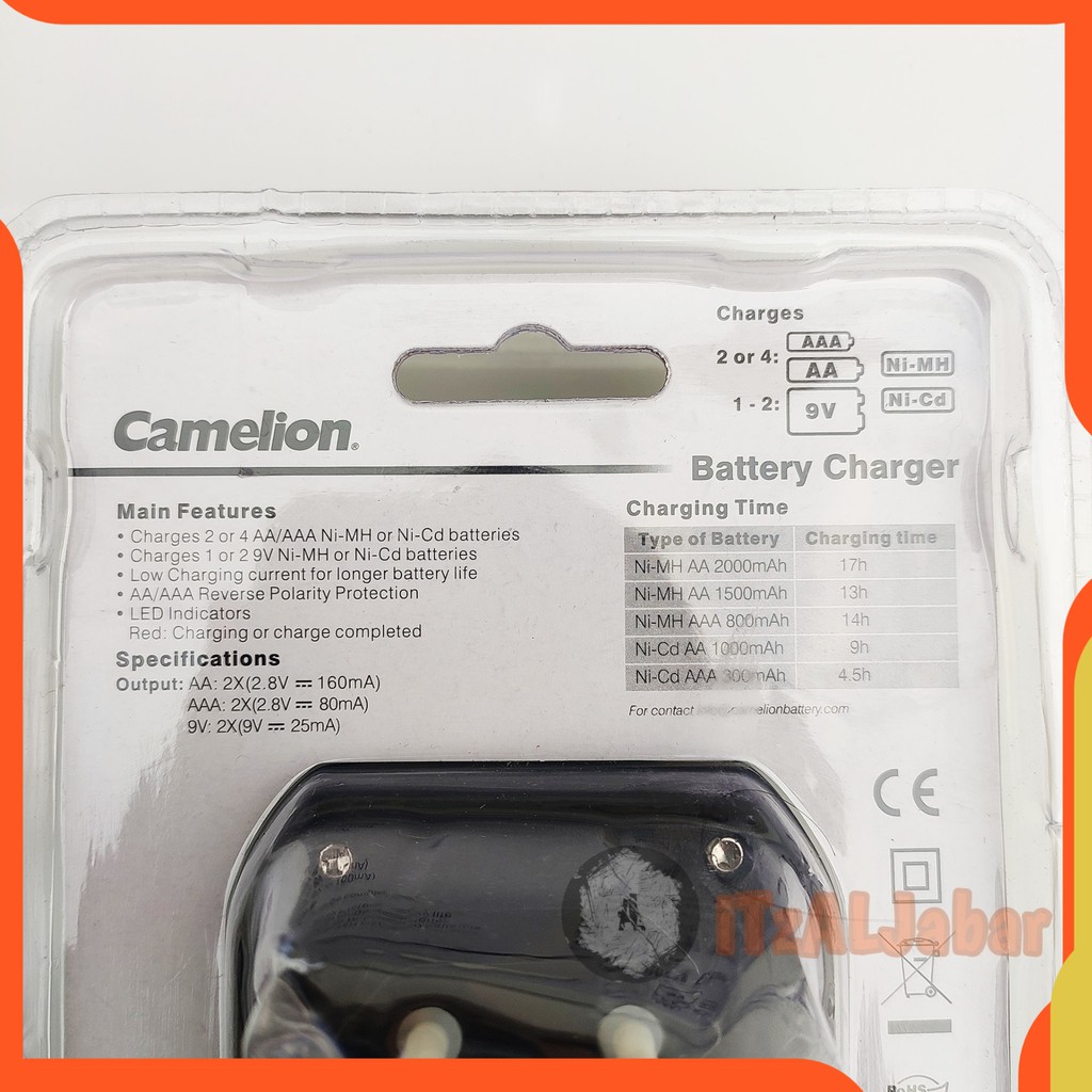 Charger Baterai AA AAA 9V Camelion charger batre Original Camelion