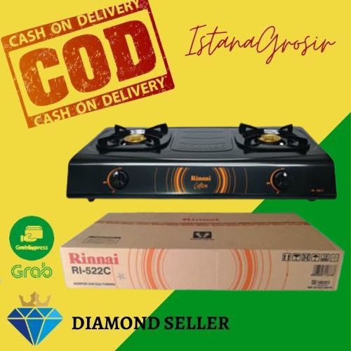 Kompor Gas Progas Winn Gas Hock Rinnai Rinai 2 Dua Tungku RI522C RI 522 C Murah