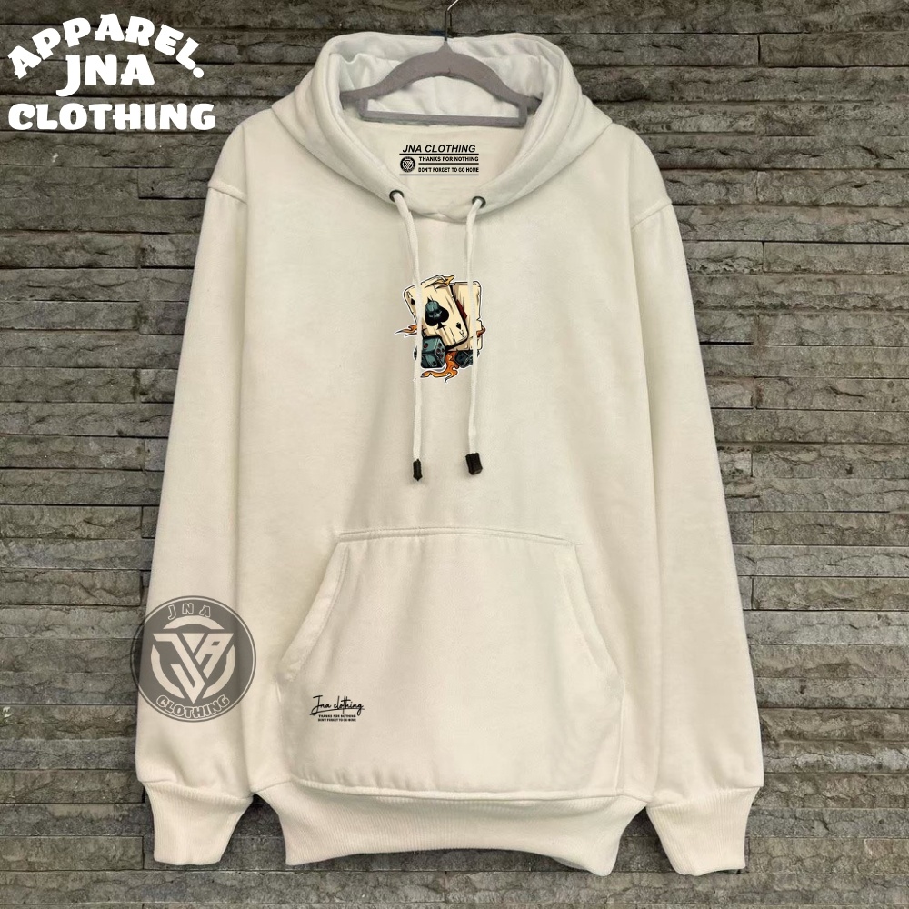 Jaket Sweater Pria Hoodie Cowo Distro Year Cart Cream Seweter Cowok Unisex Terlaris Murah Hudi Oversize Bahan Tebal Adem Ori brand JNA Clothing