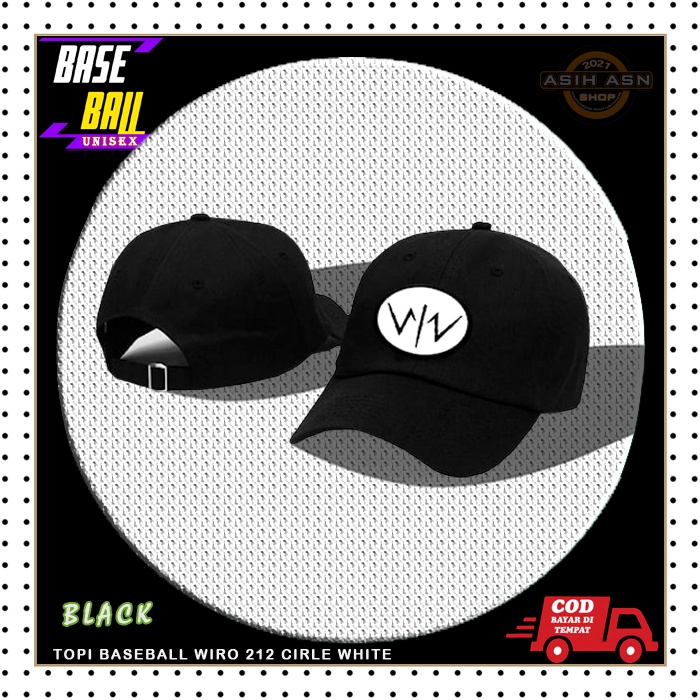 Topi Pria / Topi Baseball / Aksesoris Fashion Cowok Cewek / Topi Distro Pria WIRO 212 Hitam Casual O