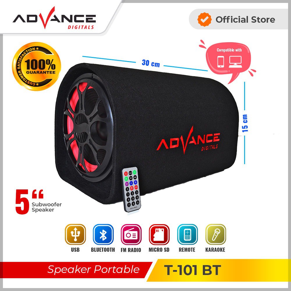 Advance T101BT Speaker Bluetooth Bass Wireless Portable Aktif