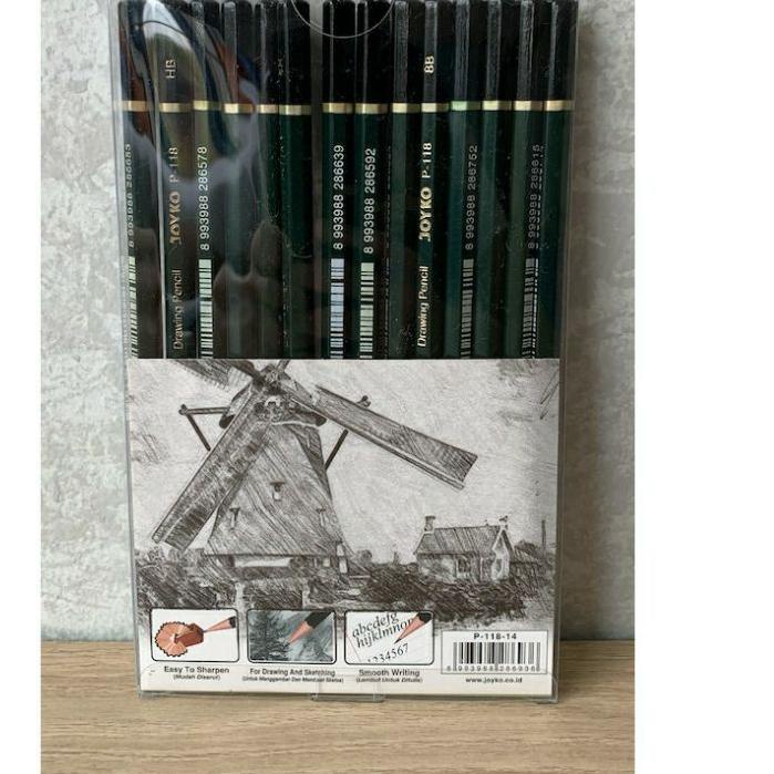 

경 DRAWING PENCIL 14 SET JOYKO/SET PENSIL MENGGAMBAR JOYKO Baru