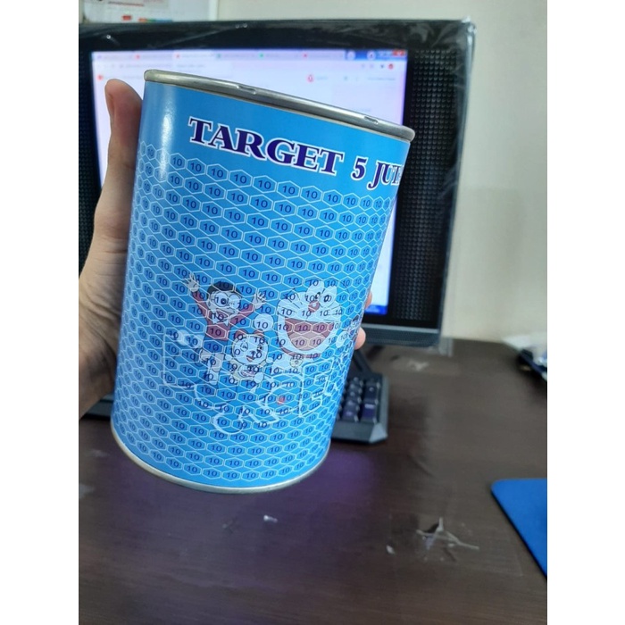 CELENGAN- TABUNGAN TARGET 5 JUTA / CELENGAN TARGET 5 JUTA / CELENGAN KALENG - DORAEMON -CELENGAN.