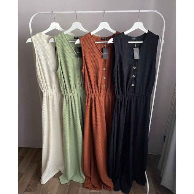 Waffle Cella Overall (BLACK) By OUTFIX