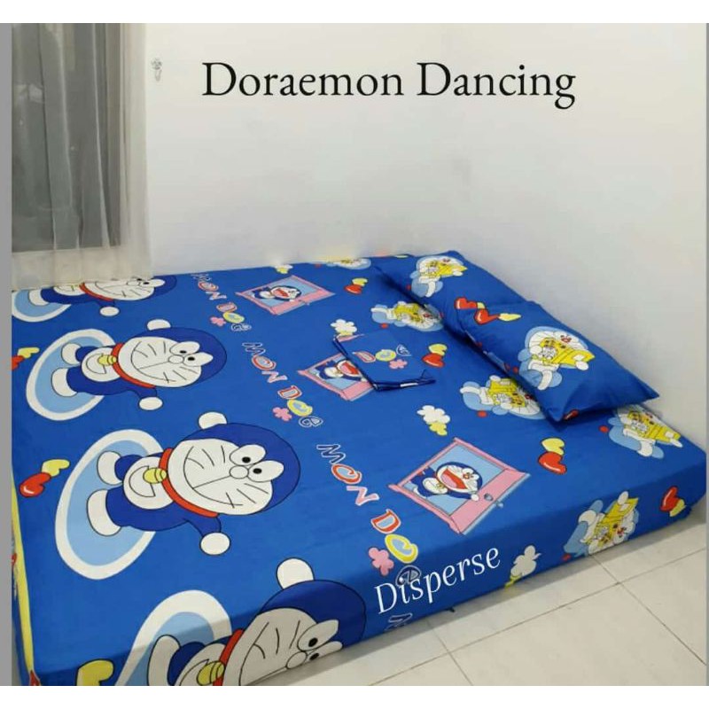 Sprei Homemade motif Doraemon Dancing size 180 160 120 Ataya Grosir Sprei