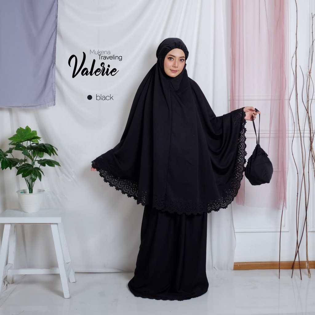 Mukena Mukenah bali dewasa jumbo murah terbaru 2021 polos by MOKENA daily gold black Bahan Adem