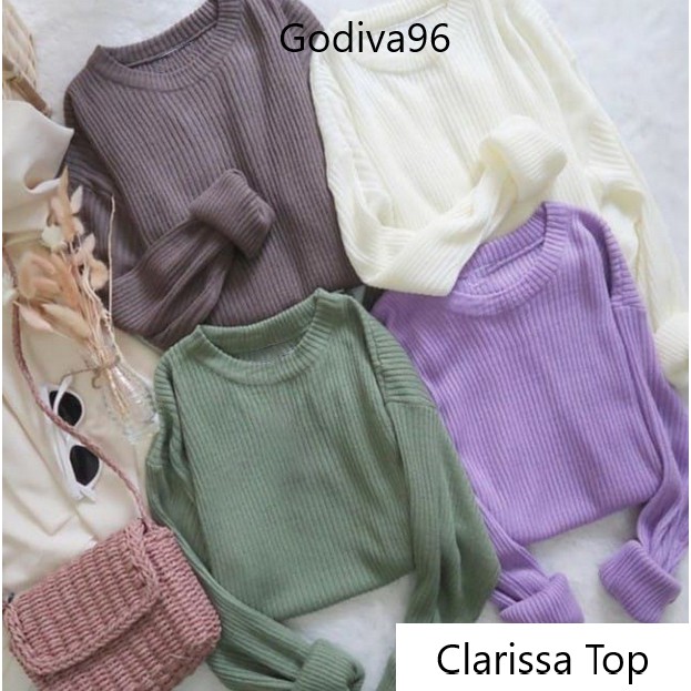 Godiva96 - CLARISSA TOP KNIT RIB / ATASAN CLARISA TOP KNIT RIB